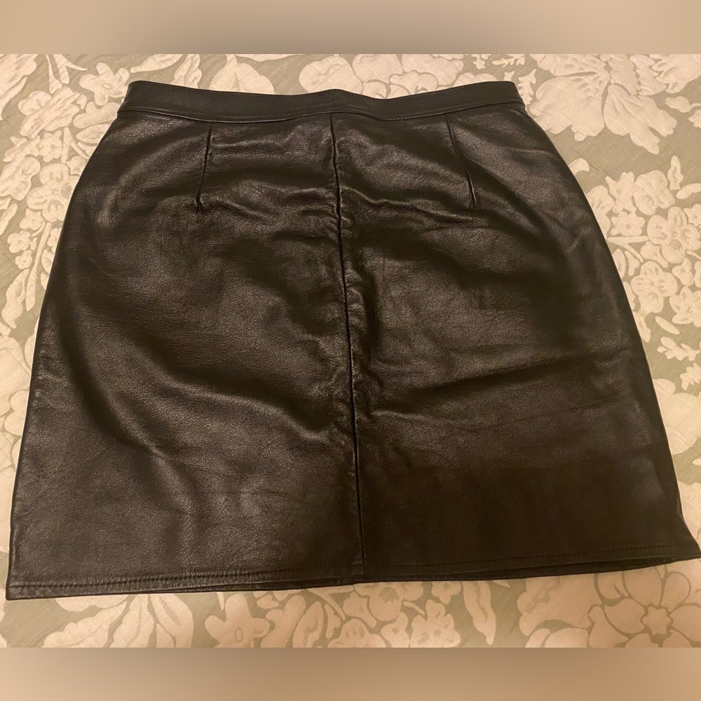 Vintage leather mini skirt